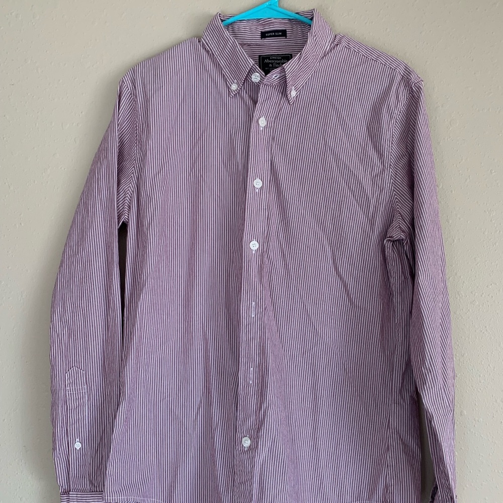 Red striped dress shirt